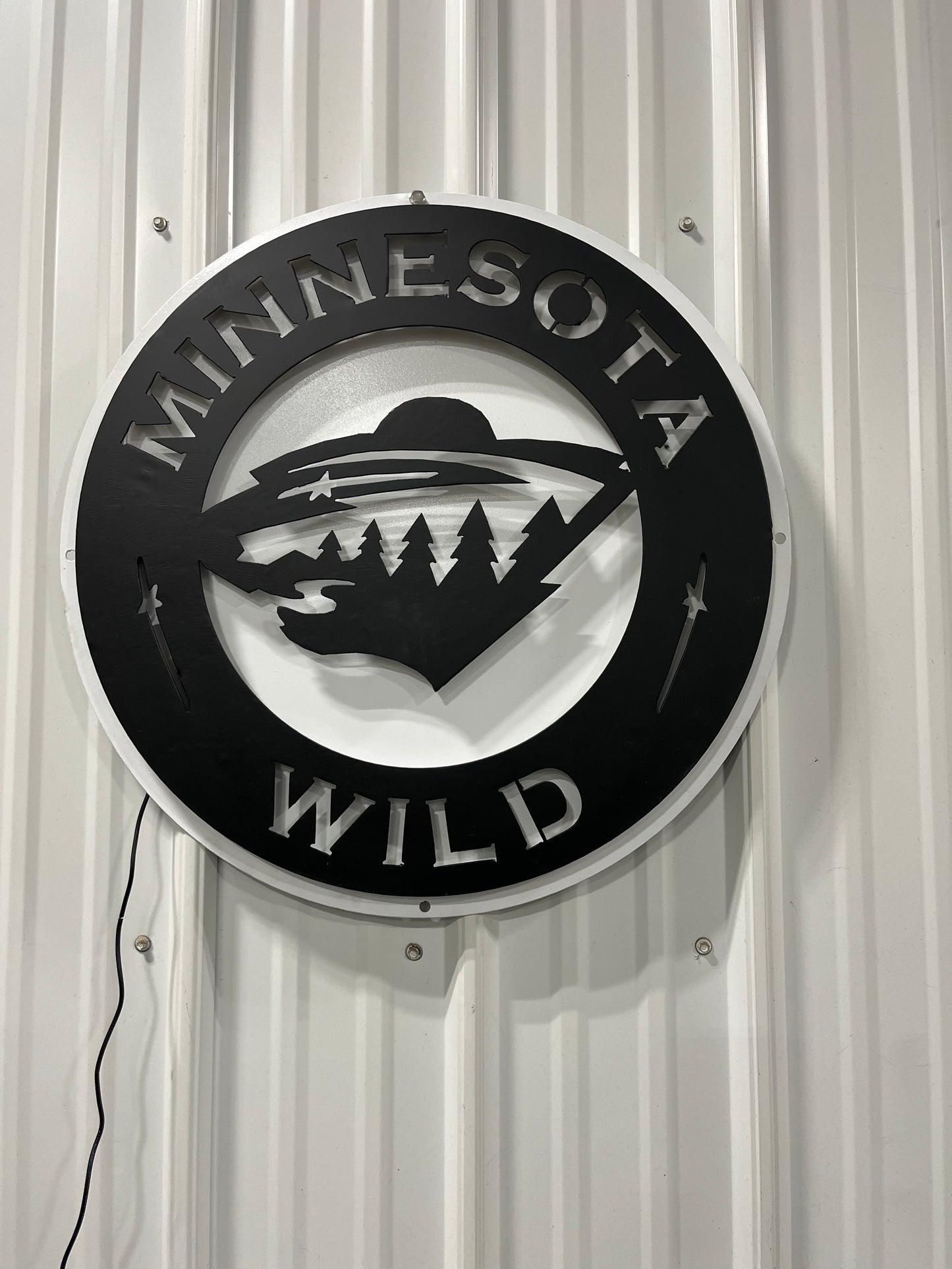 MN Wild back lit sign